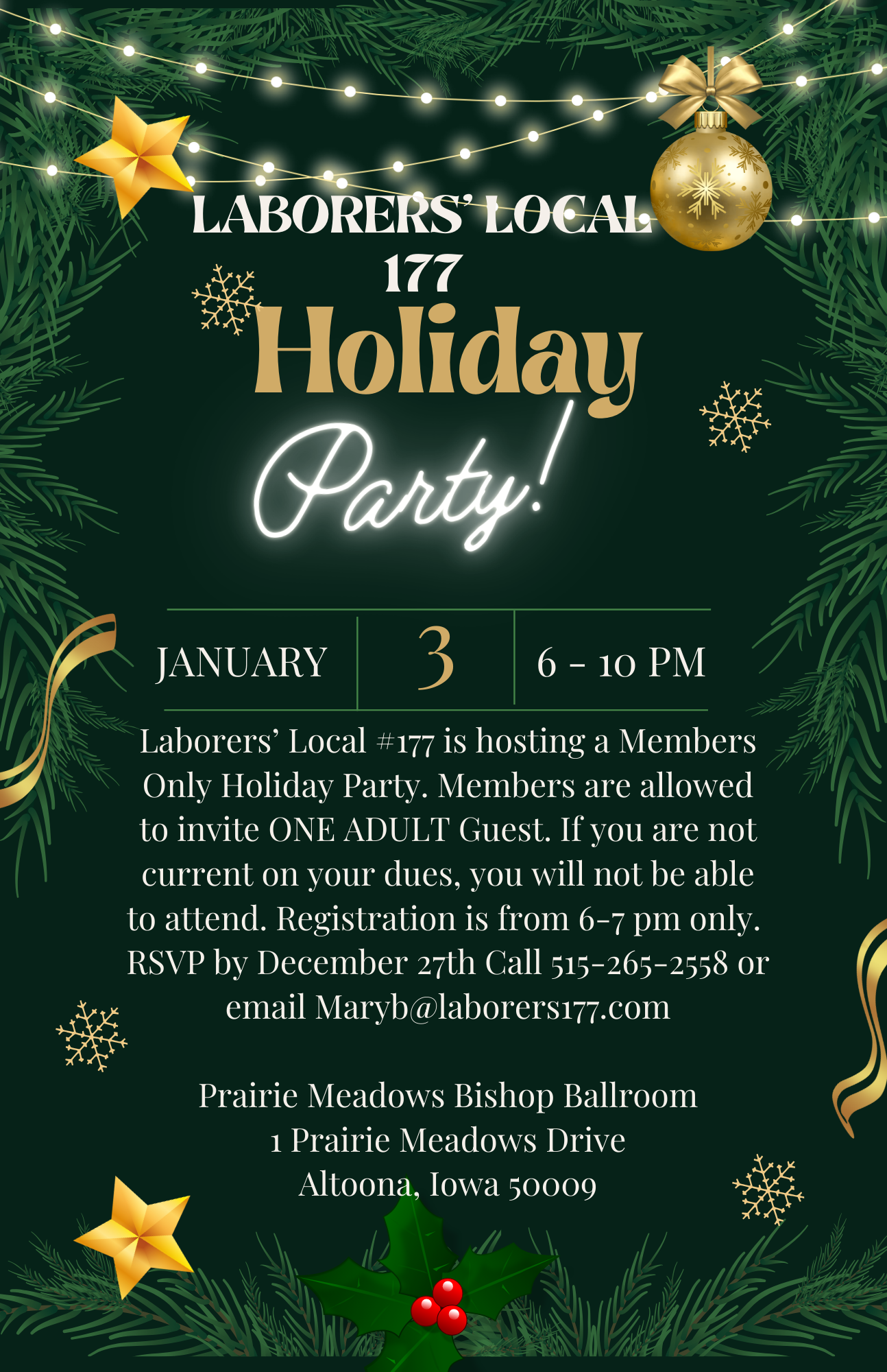 Holiday Party Details